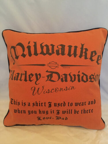 36- BearyHuggables_Dads Harley shirt memory pillow