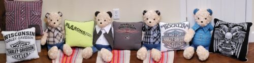 100-Beary Huggables_Harley Davidson Memory Bears & Pillows
